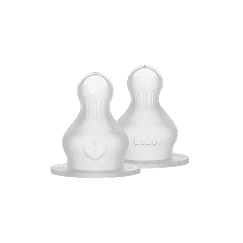 BIBS Baby Bottle Nipple Round Silicone Fast Flow 2 st