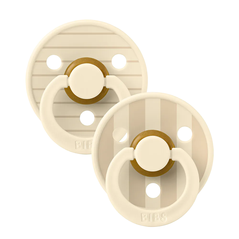 BIBS Pacifier Studio Colour Pin Latex Size 1 Ivory Vanilla Mix 2 st