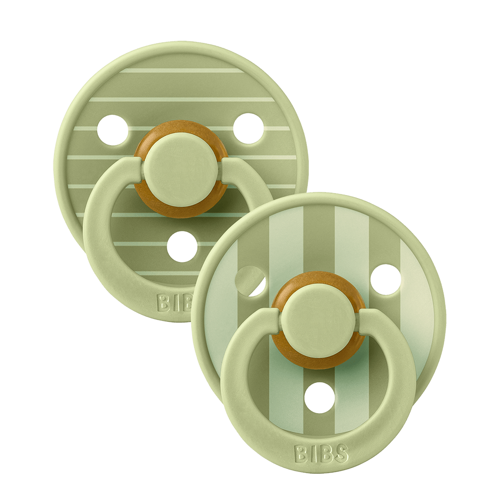 BIBS Pacifier Studio Colour Pin Latex Size 1 Sage Mix 2 st
