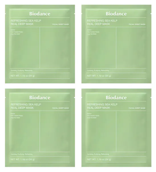 Biodance Refreshing Sea Kelp Real Deep Mask 4 pcs