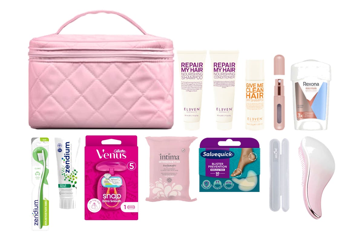 Luxplus Travel Bundle Premium 1 pcs + 1 pcs + 10 pcs + 10 pcs + 1 pcs + 45 ml + 75 ml + 1 pcs + 1 pcs + 90 ml + 50 ml + 50 ml + 1 stk