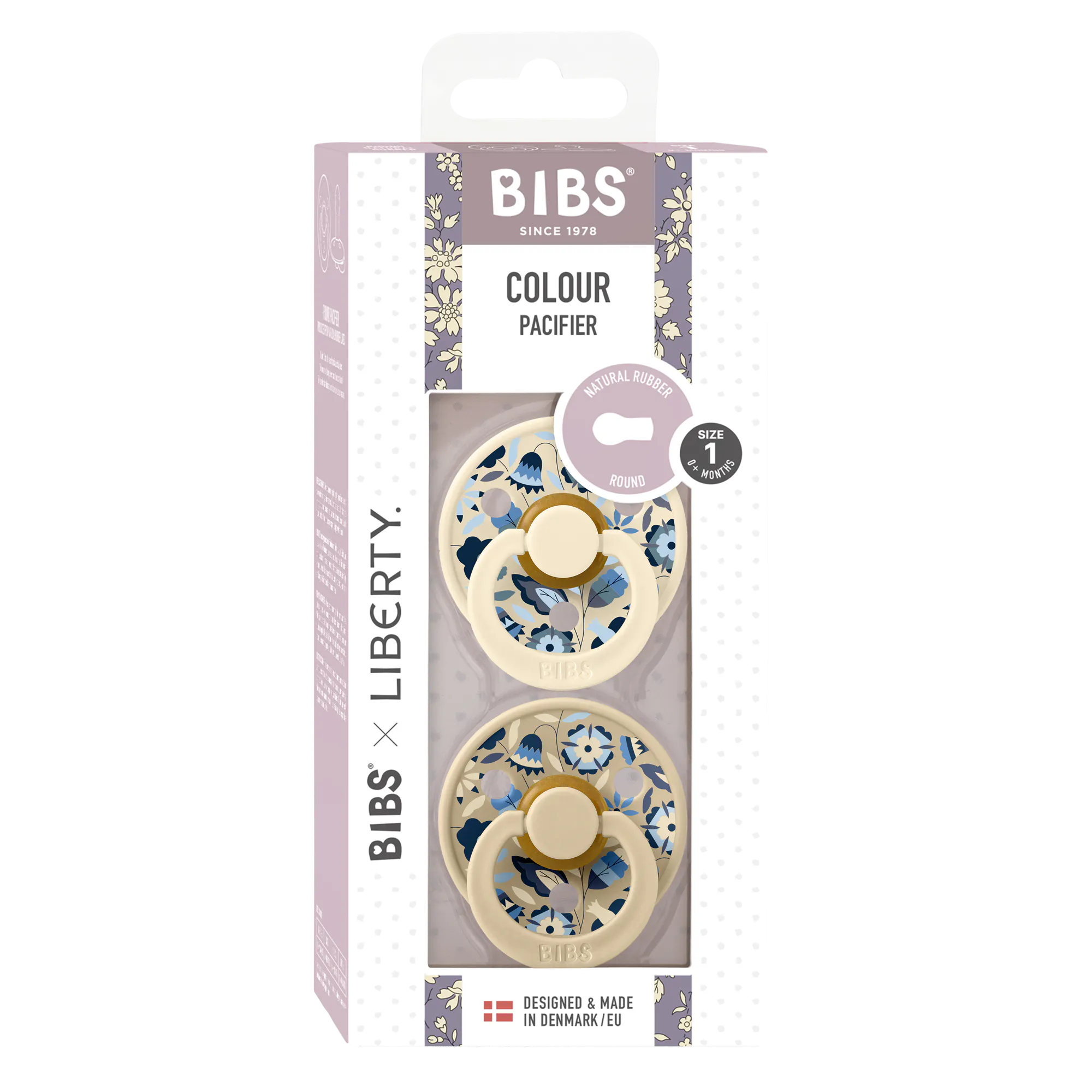 BIBS BIBS x Liberty 2 Colour Latex Size 1 Bobo 2 st
