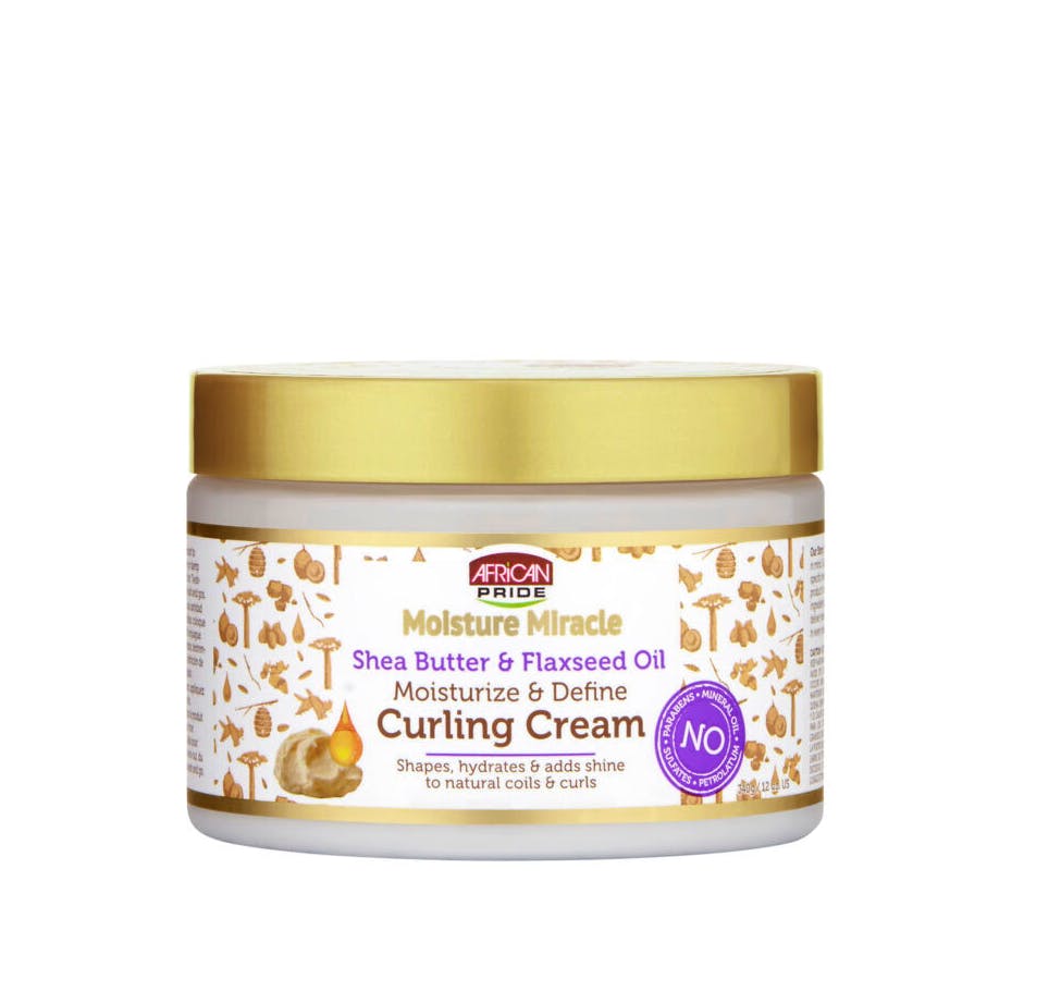 African Pride Moisture Miracle Shea Butter & Flaxseed Oil Curling Cream 340 g