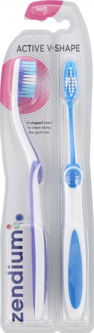 Zendium V-Shape Soft 2-pack Toothbrushes 2 pcs