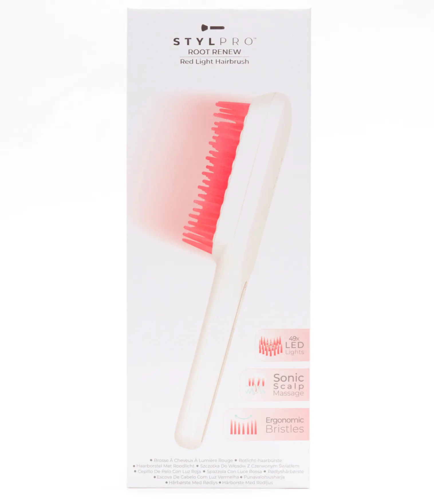 StylPro Root Renew Red Light Hairbrush White 1 pcs