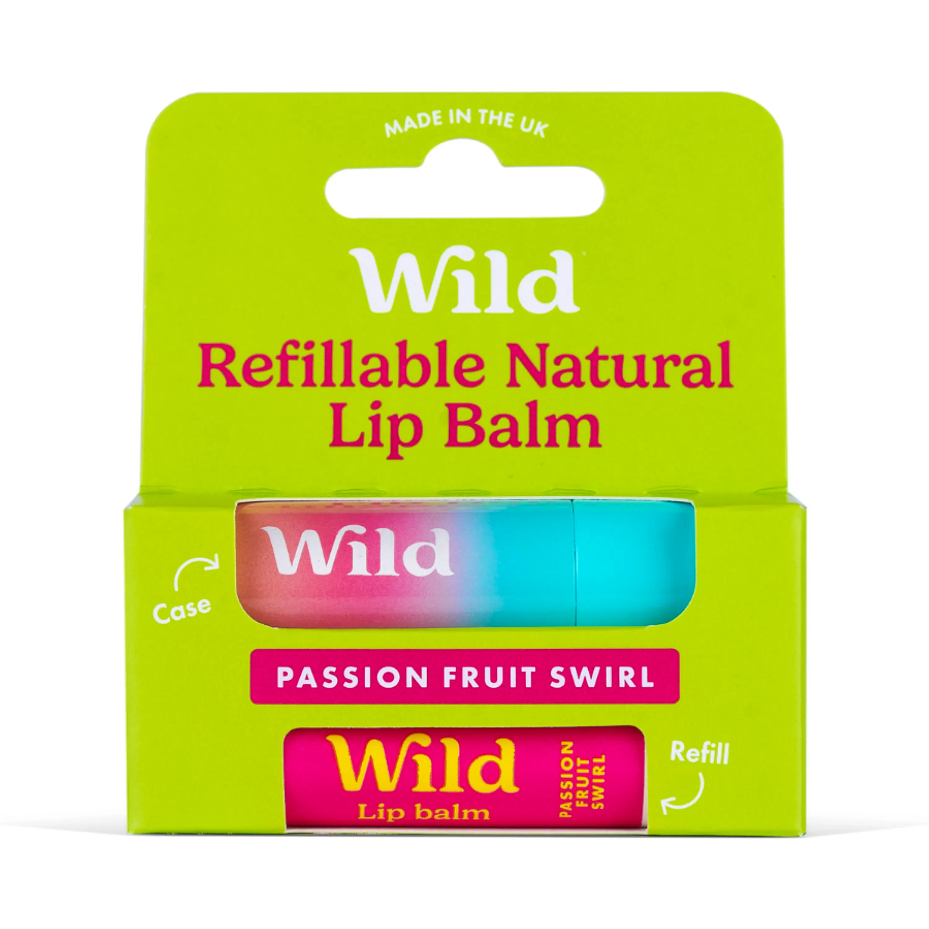 Wild Lip Balm Ombre Case & Passionfruit Swirl 1 pcs + 1 st