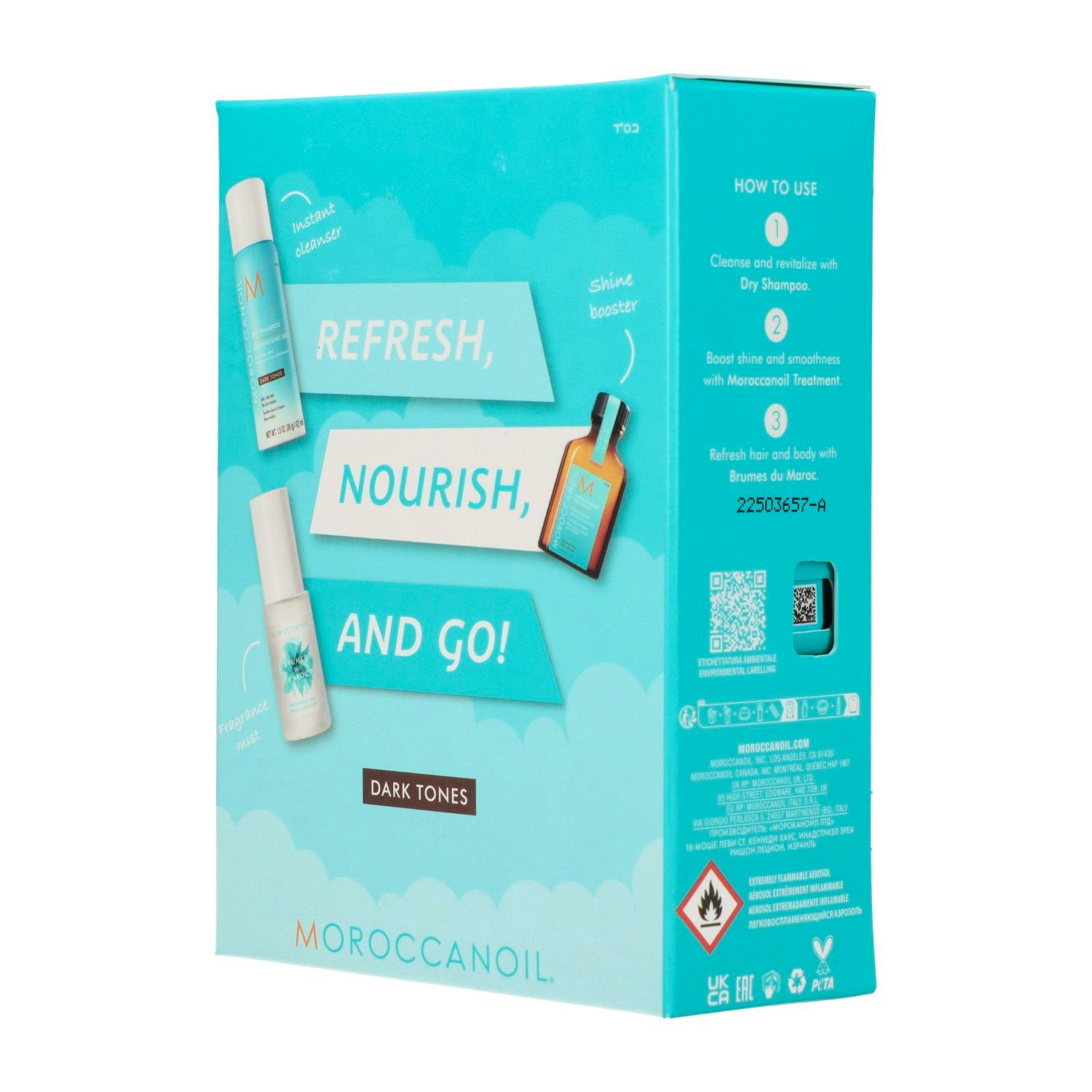 Moroccanoil Refresh, Nourish And Go! DarkTones 25 ml + 62 ml + 30 ml