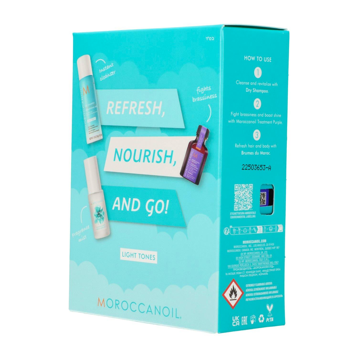 Moroccanoil Set Refresh, Nourish And Go! Light Tones 25 ml + 62 ml + 30 ml