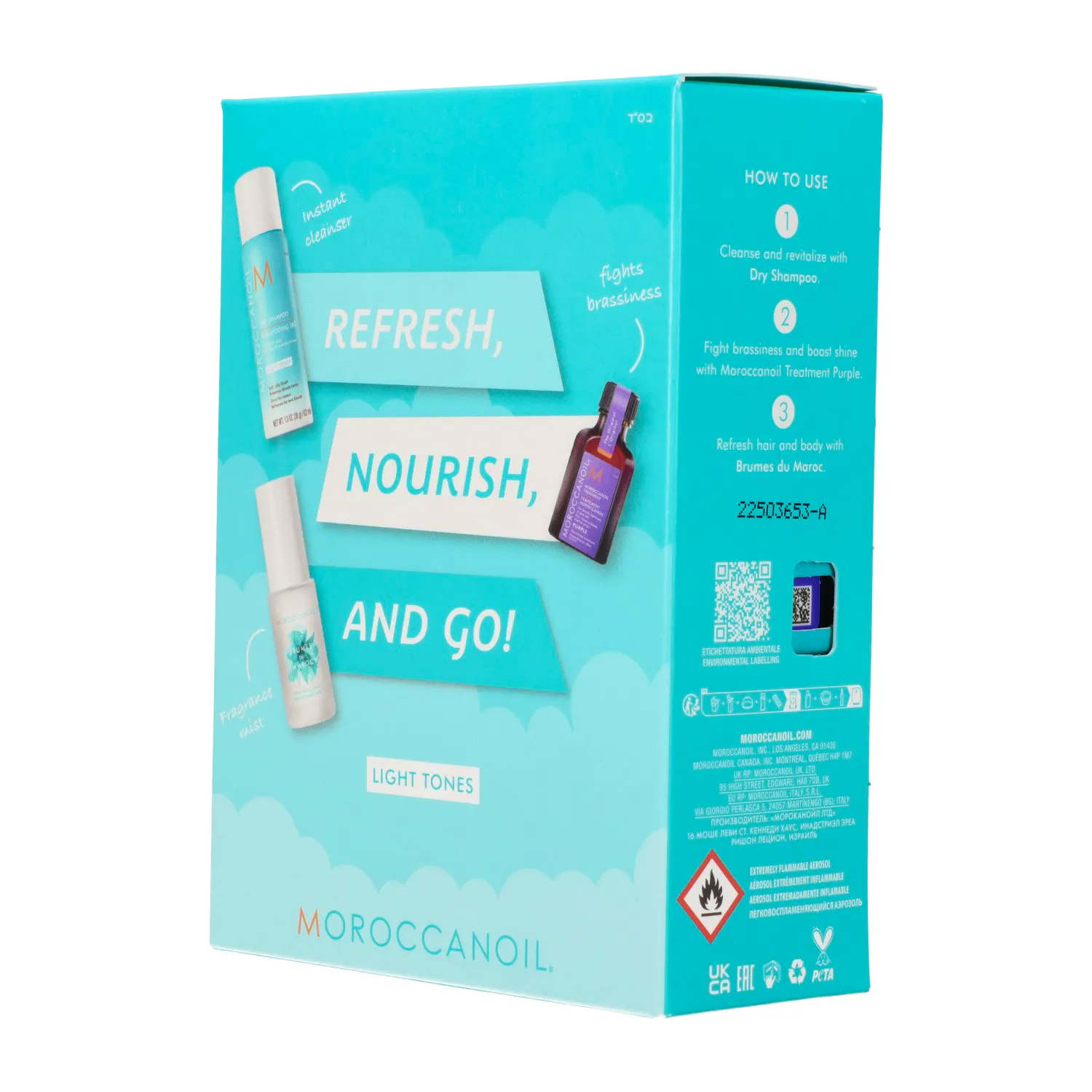Moroccanoil Set Refresh, Nourish And Go! Light Tones 25 ml + 62 ml + 30 ml