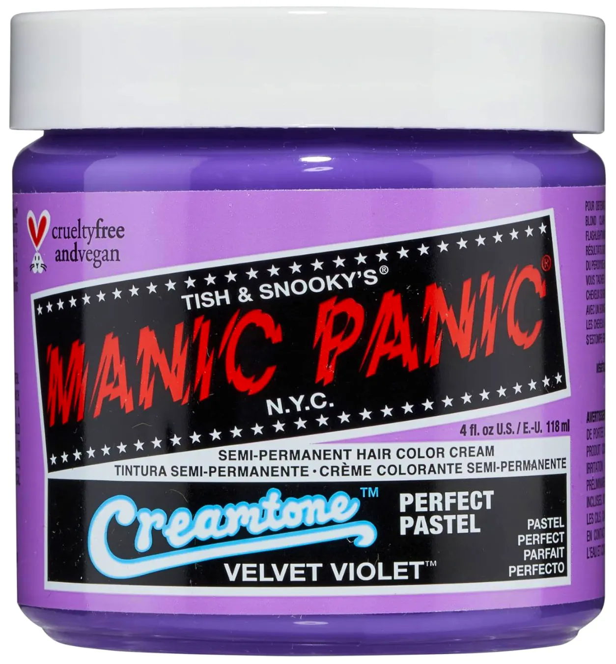 Manic Panic Semi Permanent Hair Color Cream Velvet Violet 118 ml