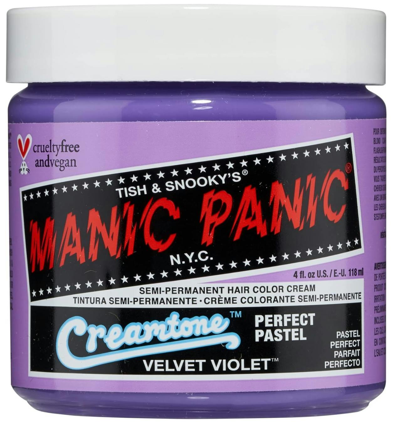 Manic Panic Semi Permanent Hair Color Cream Velvet Violet 118 ml