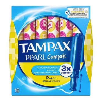 Tampax Pearl Compak Tampons Regular 16 st