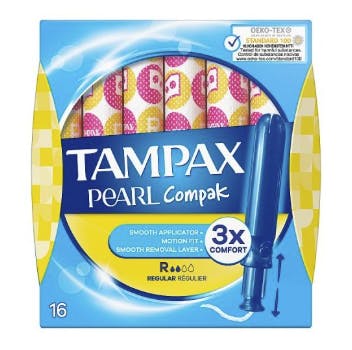 Tampax Pearl Compak Tampons Regular 16 st