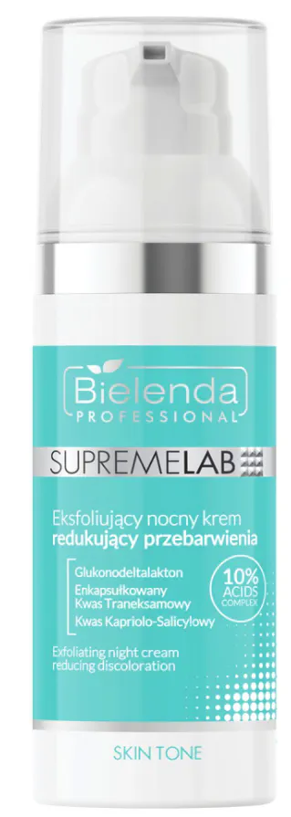 Bielenda Supremelab Skin Tone Exfoliating Night Cream Reducing Discoloration 50 ml