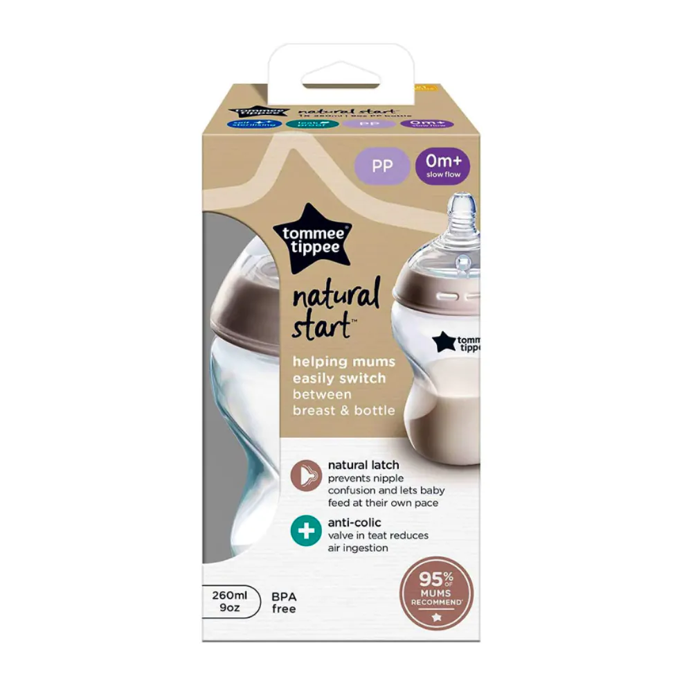 Tommee Tippee Natural Start Baby Bottle 2 x 260 ml 2 pcs + 260 ml