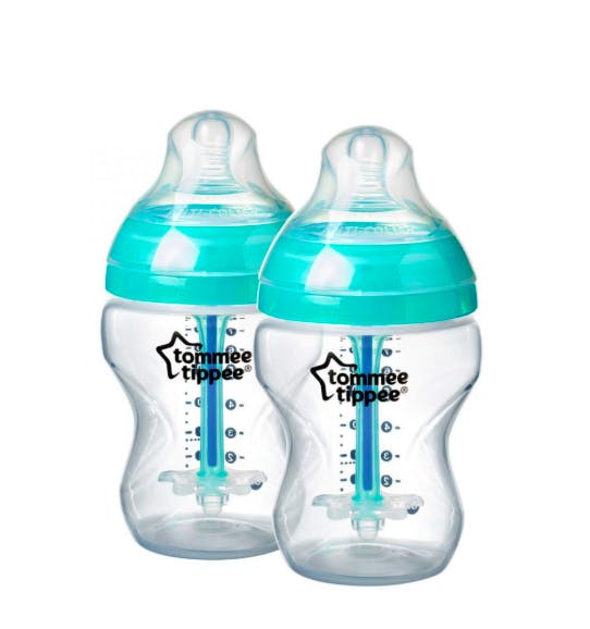 Tommee Tippee Anti-colic Feeding Bottle W/ Heat Indicator 2 pcs + 260 ml