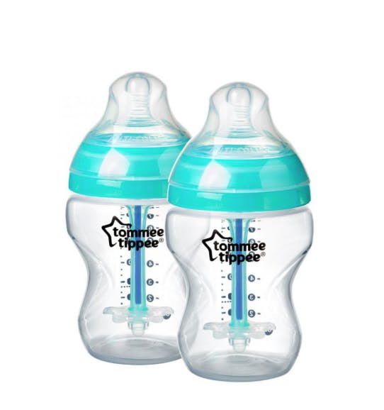 Tommee Tippee Anti-colic Feeding Bottle W/ Heat Indicator 2 pcs + 260 ml