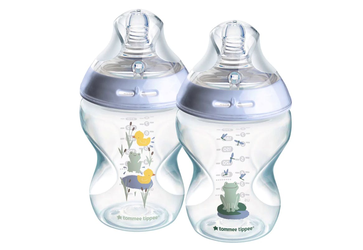 Tommee Tippee Natural Start Baby Bottle 2 x 260 ml - Deco Blue 2 pcs + 260 ml
