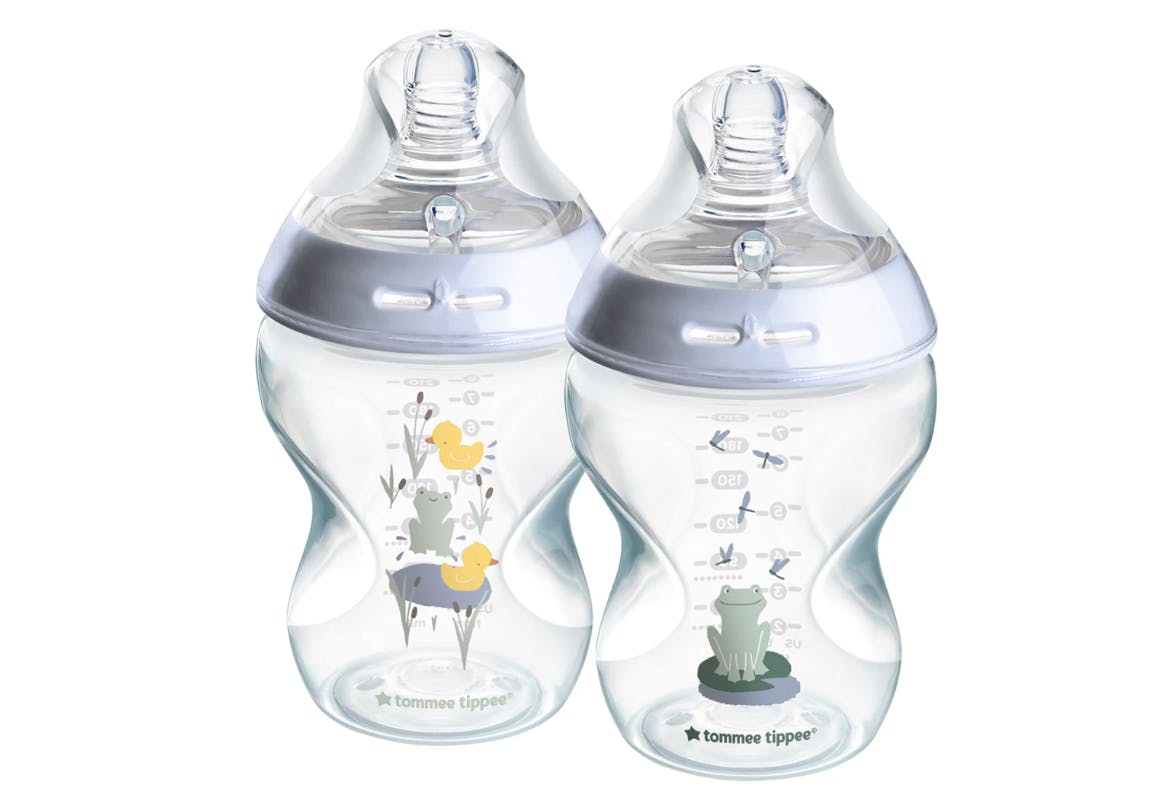 Tommee Tippee Natural Start Baby Bottle 2 x 260 ml - Deco Blue 2 pcs + 260 ml