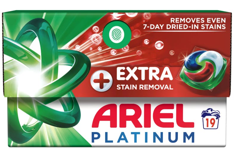 Ariel Platinum Pods + Stain Remover 19 stk