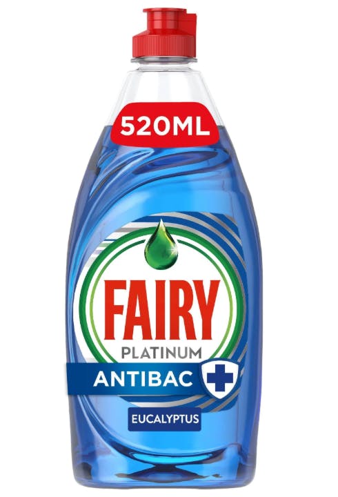 Fairy Platinum Antibacterial Washing Up Liquid Eucalyptus 520 ml