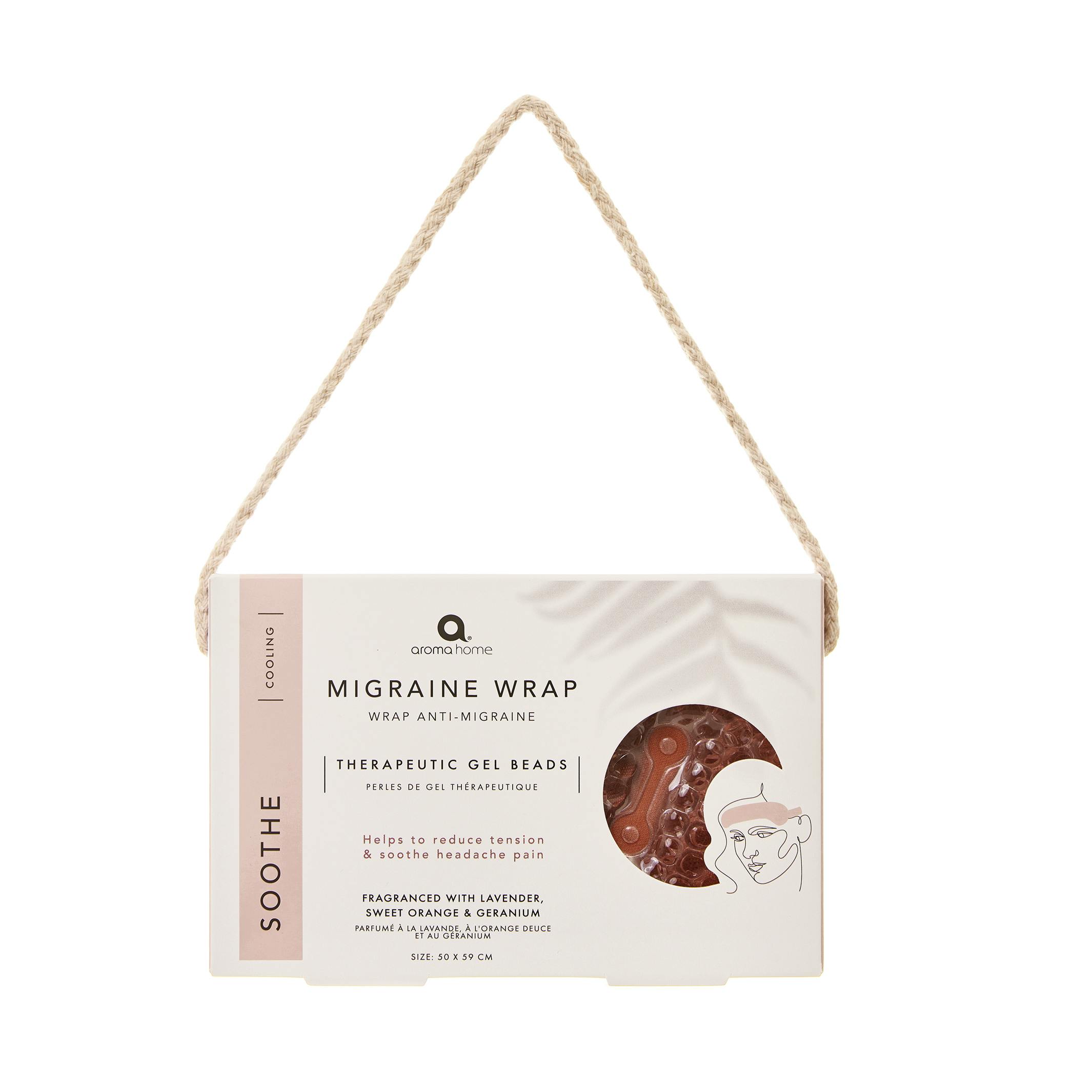 Aroma Home Essentials Gel Migraine Wrap Pink 1 stk