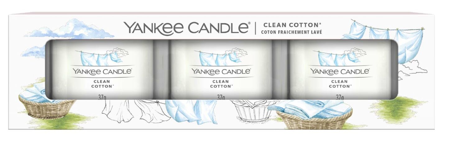 Yankee Candle Mini Clean Cotton Set 3 stk