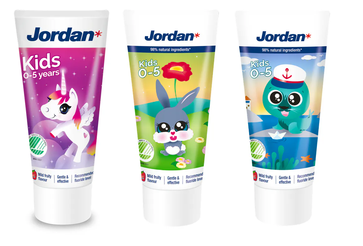 Jordan Kids Toothpaste 0-5 Years Assorted Colors 50 pcs
