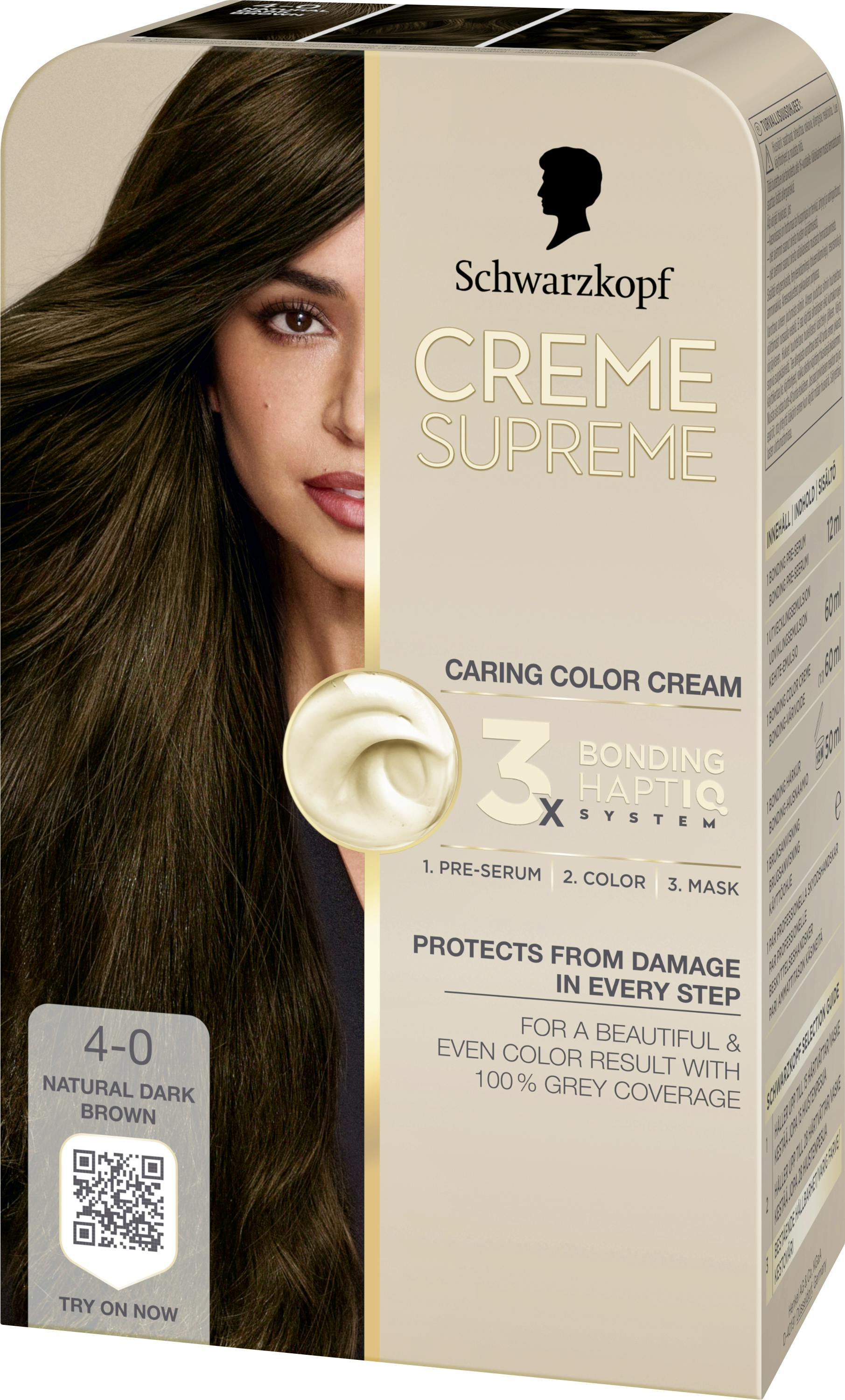 Schwarzkopf Creme Supreme 4-0 Natural Dark Brown 1 stk