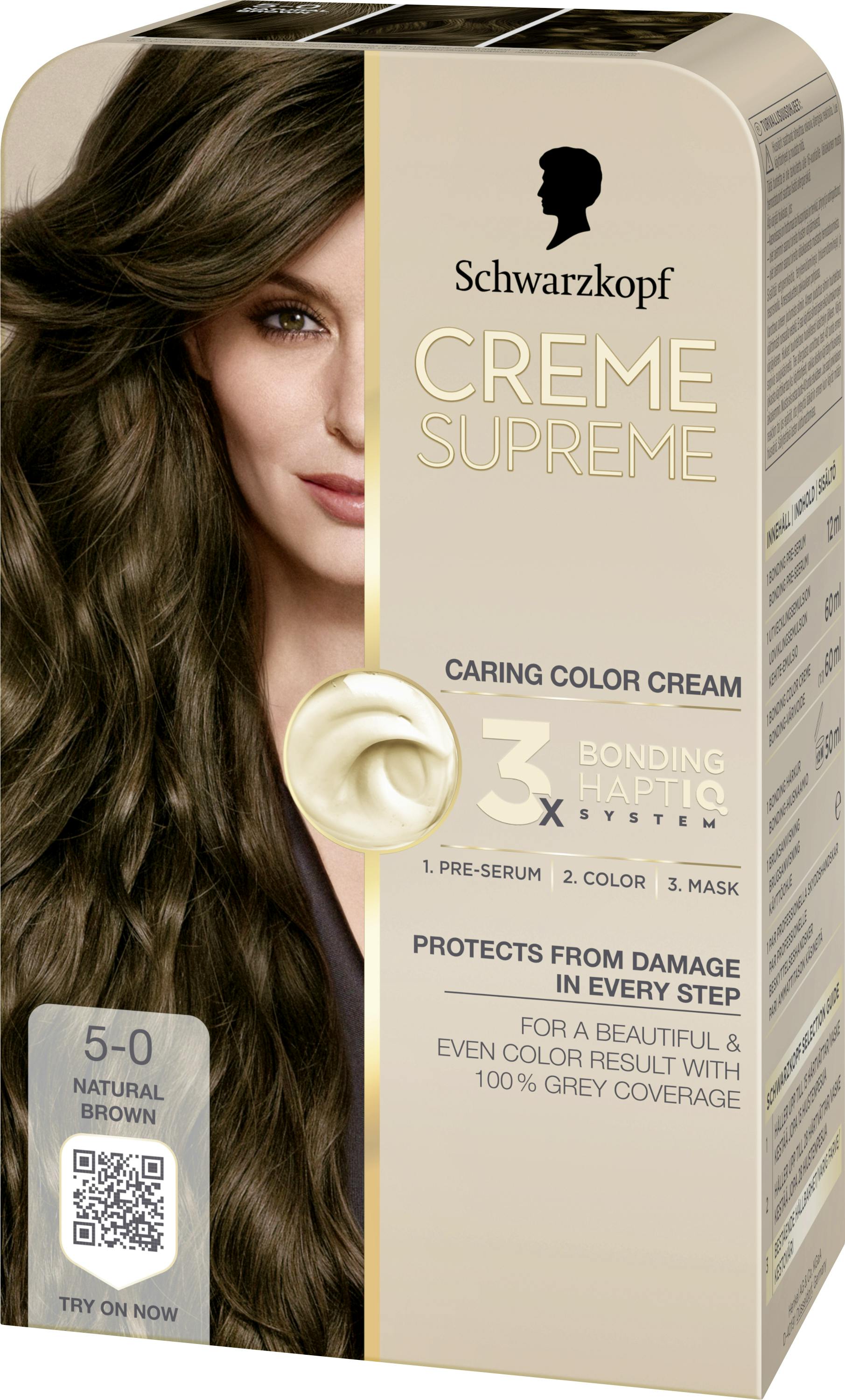 Schwarzkopf Creme Supreme 5-0 Natural Brown 1 stk