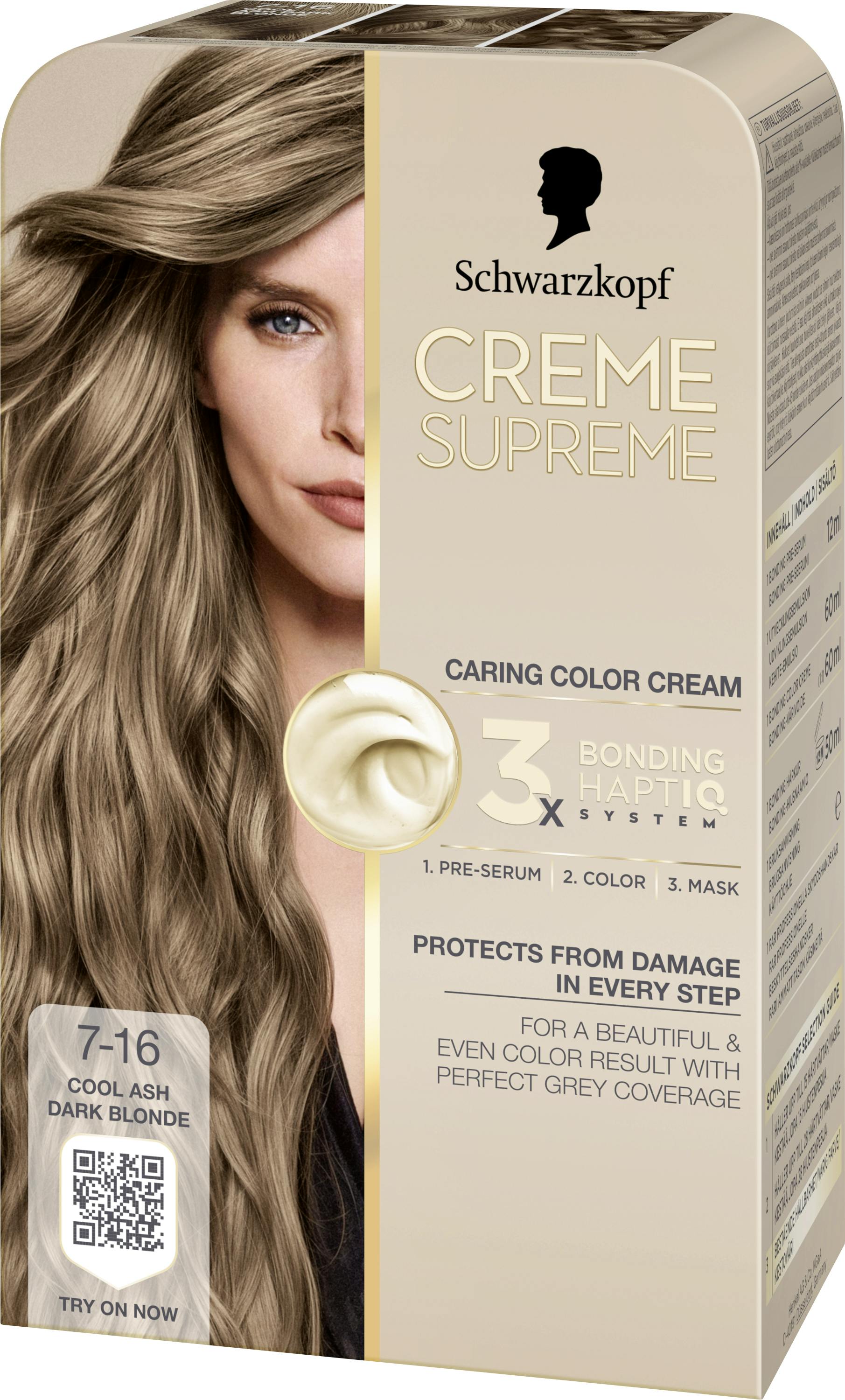 Schwarzkopf Creme Supreme 7-16 Cool Ash Dark Blonde 1 stk