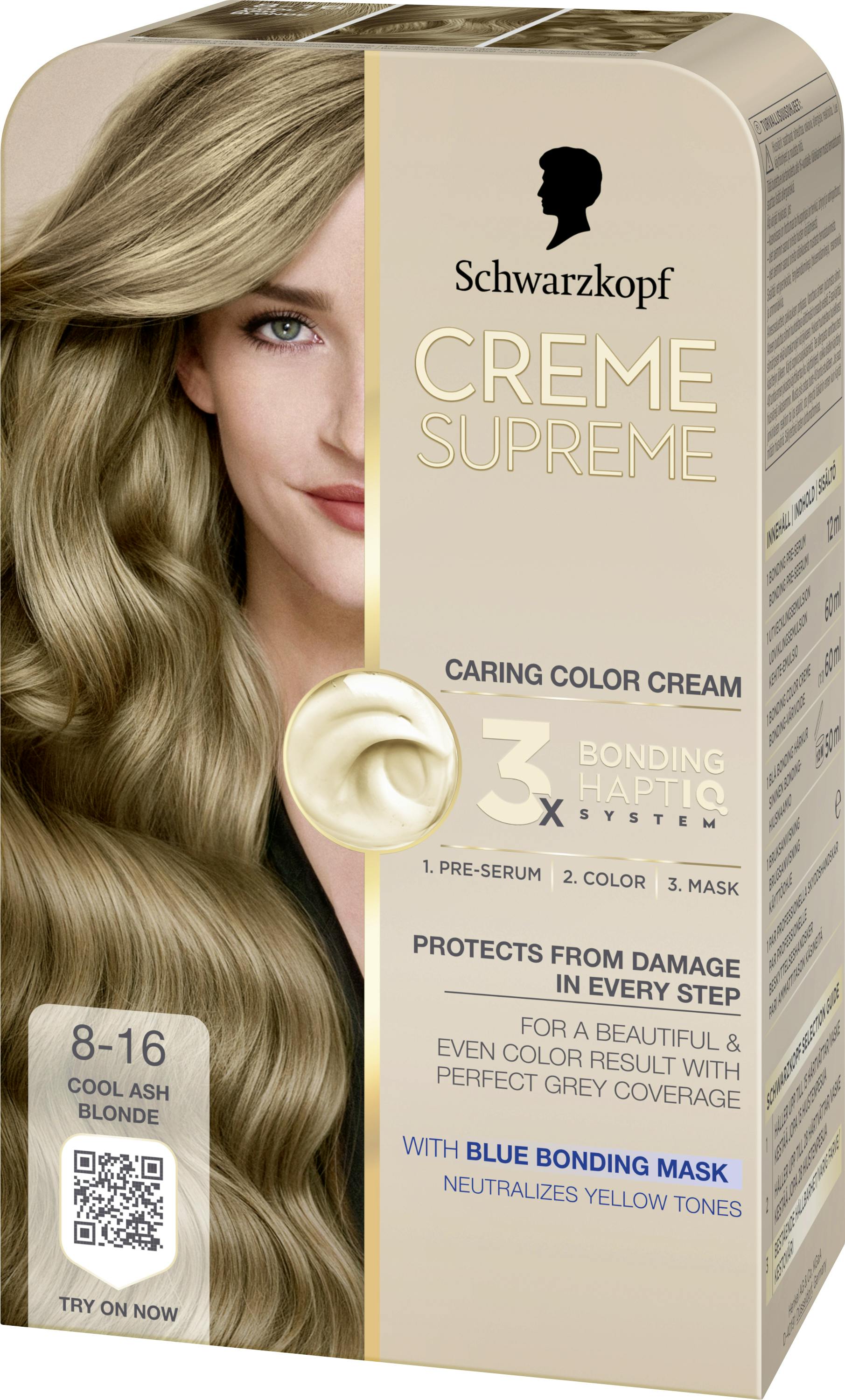 Schwarzkopf Creme Supreme 8-16 Cool Ash Blonde 1 st