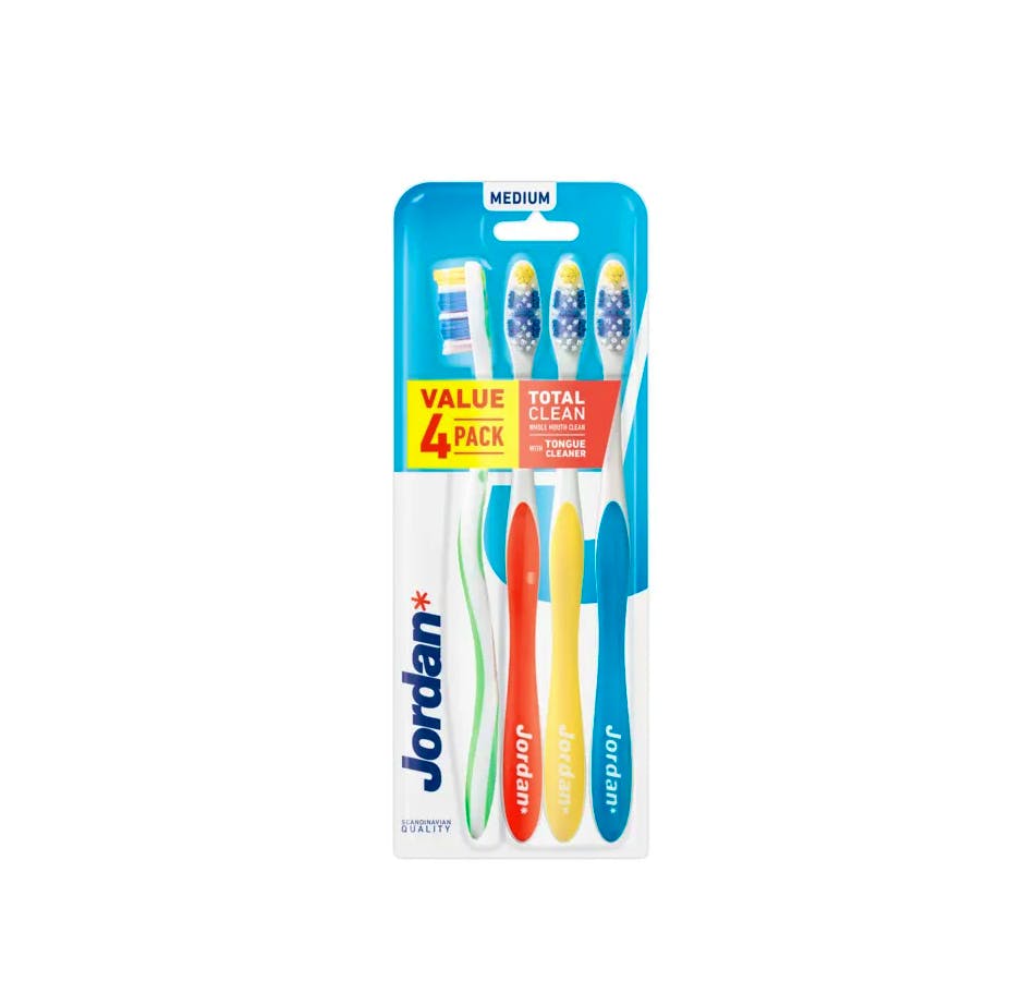 Jordan Total Clean Toothbrush Medium 4 st