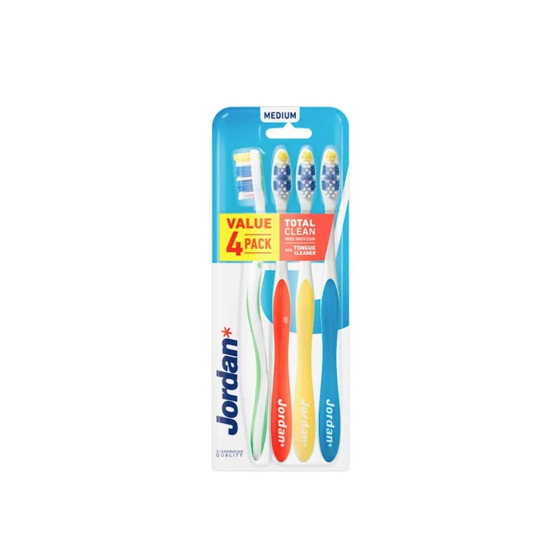 Jordan Total Clean Toothbrush Medium 4 st