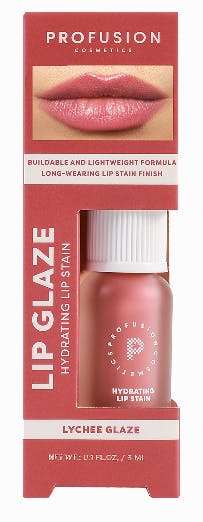 Profusion Lip Glaze Hydrating Glossy Lip Stain Lychee Glaze 3 ml