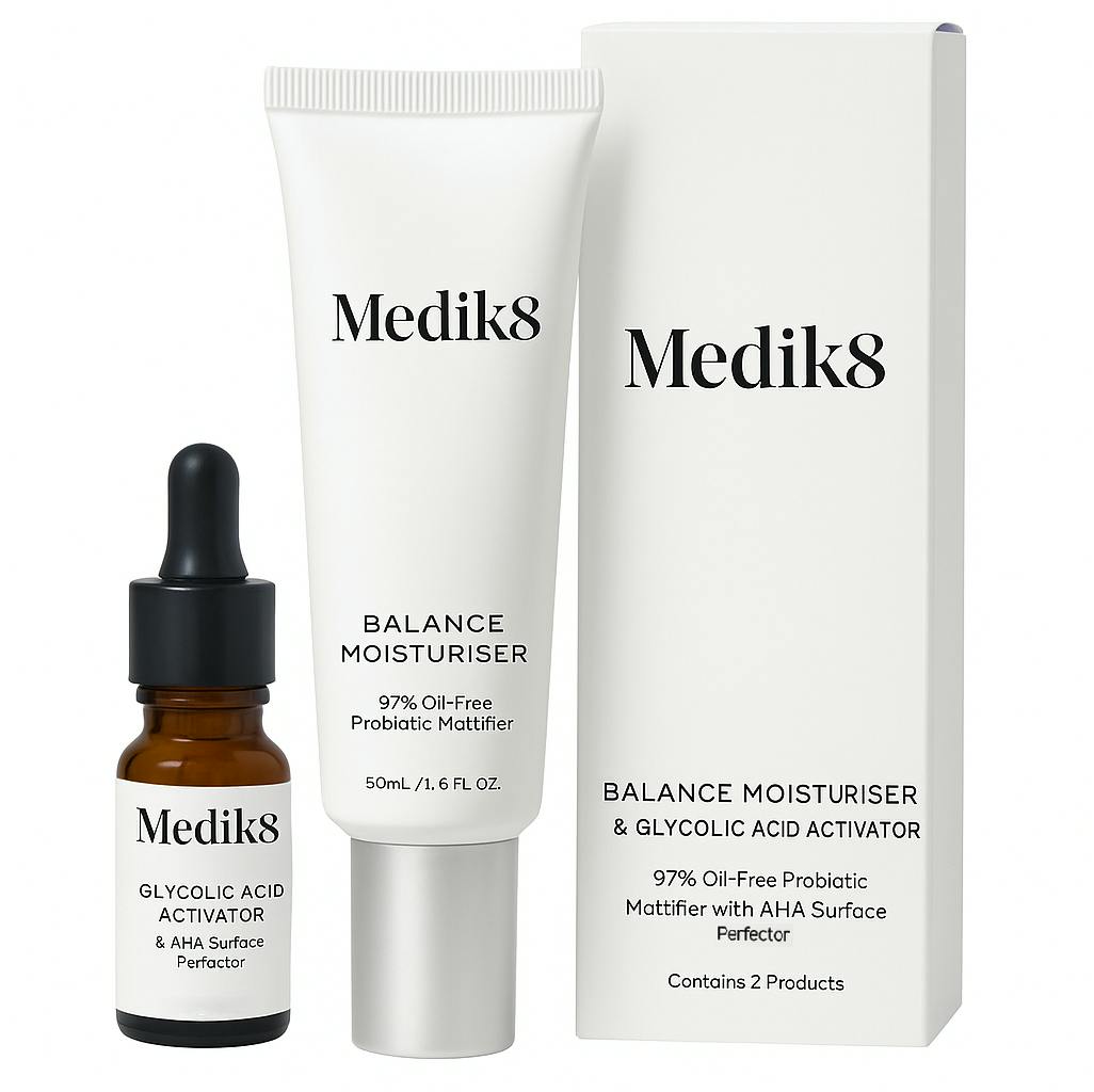 Medik8 Balance Moisturiser With Glycolic Acid Activator 50 ml + 10 ml
