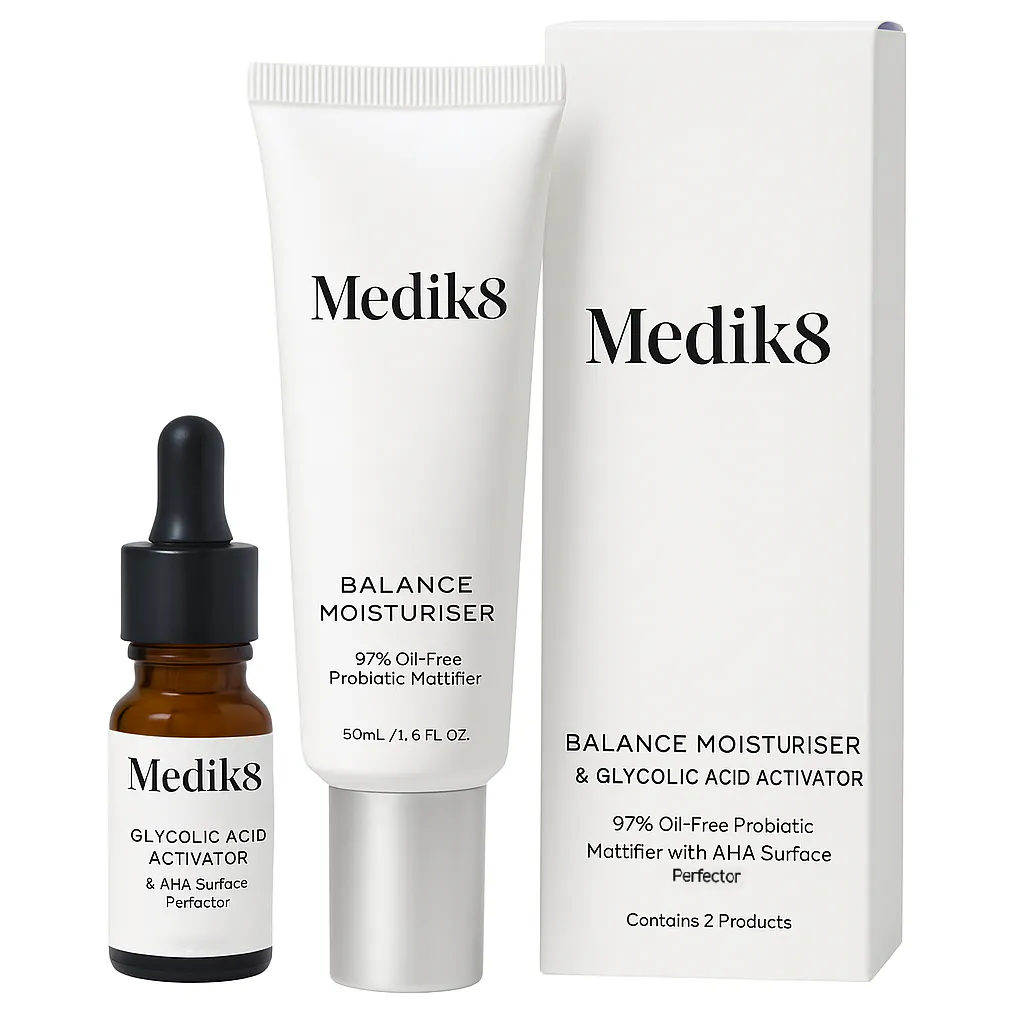 Medik8 Balance Moisturiser With Glycolic Acid Activator 50 ml + 10 ml