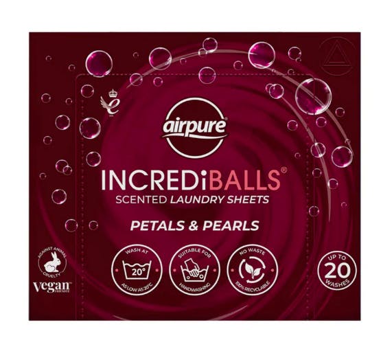 Airpure Incrediballs Scented Laundry Sheets Petals & Pearls 20 st