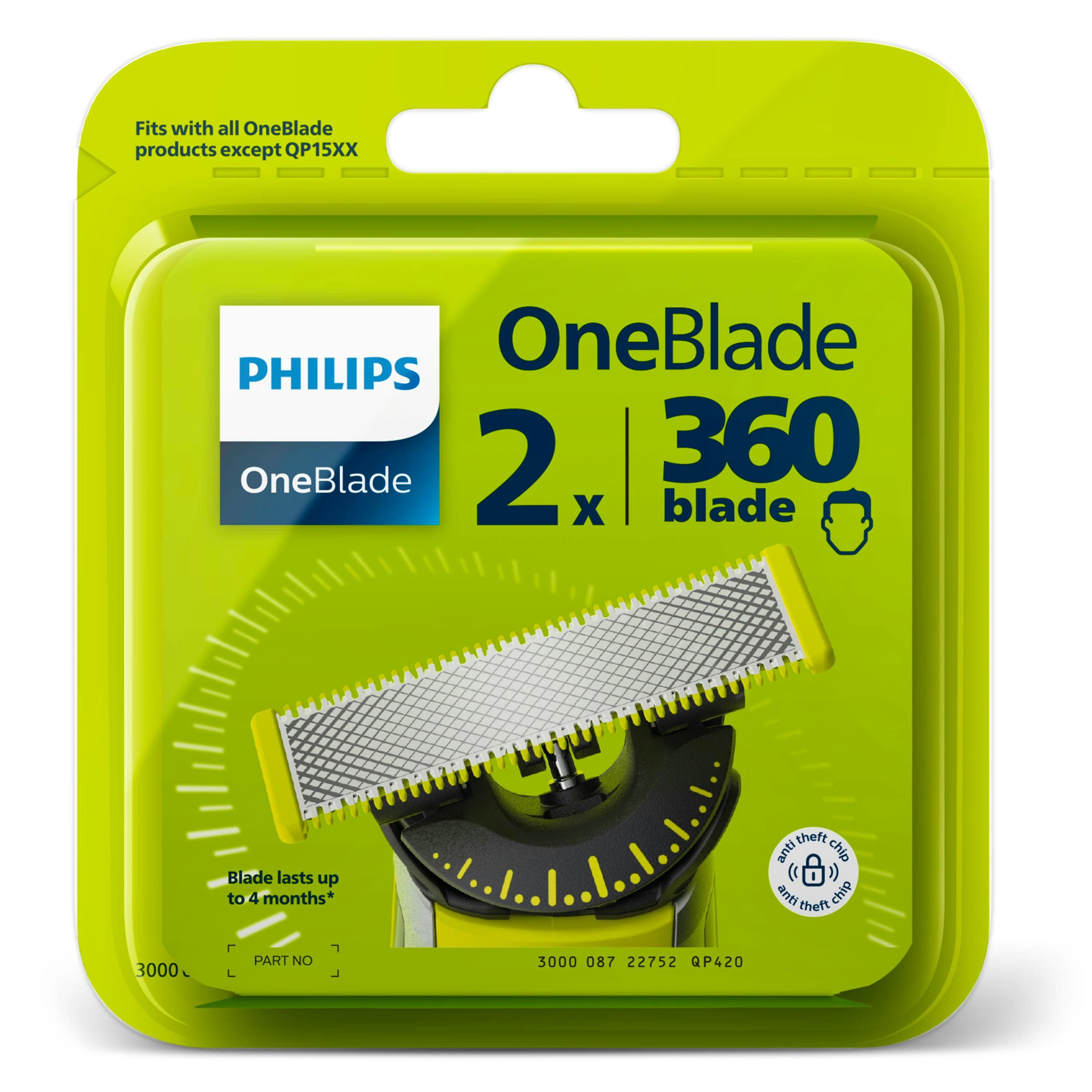 Philips OneBlade 360 Blade QP420/50 2 stk