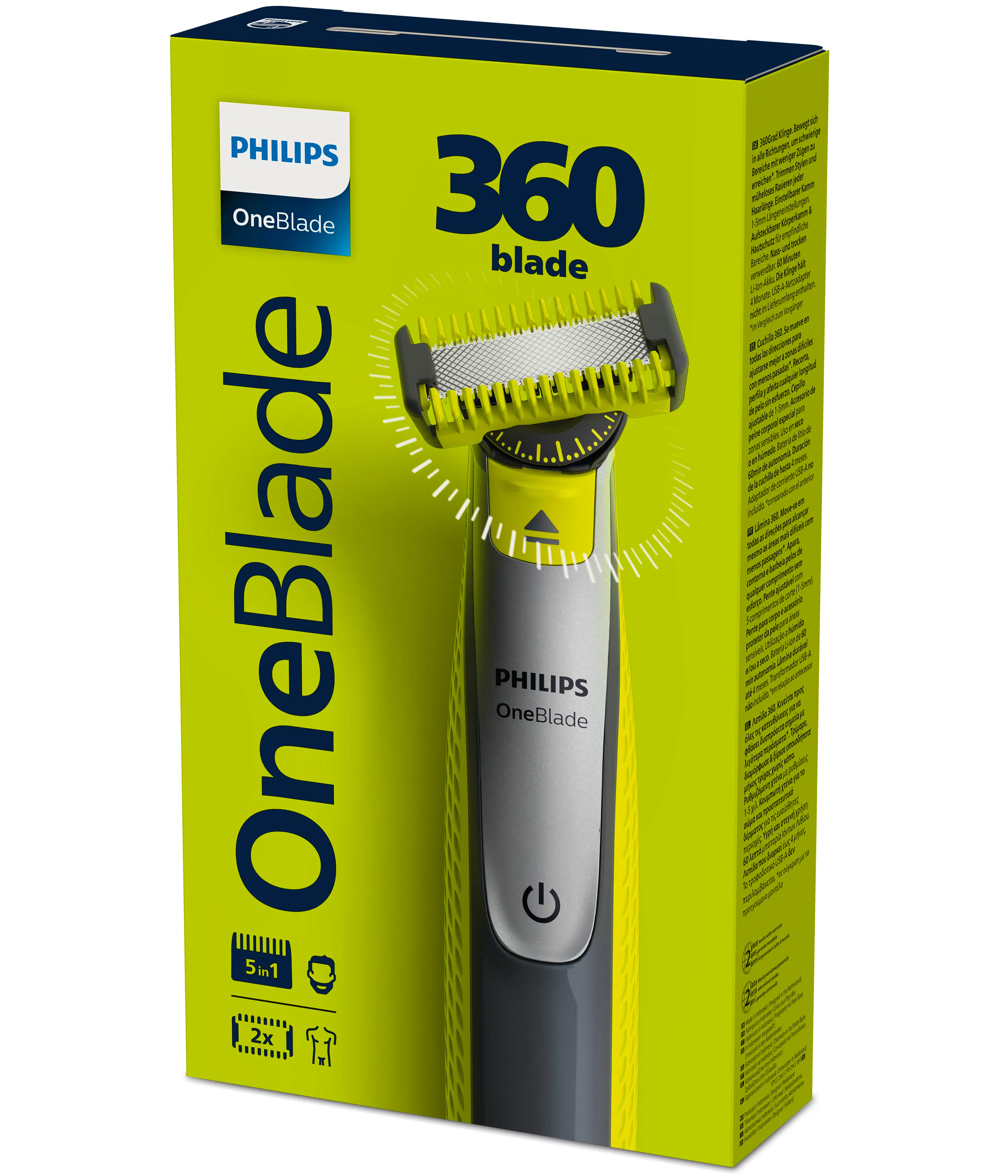 Philips OneBlade 360 Face & Body QP2834/23 6 pcs
