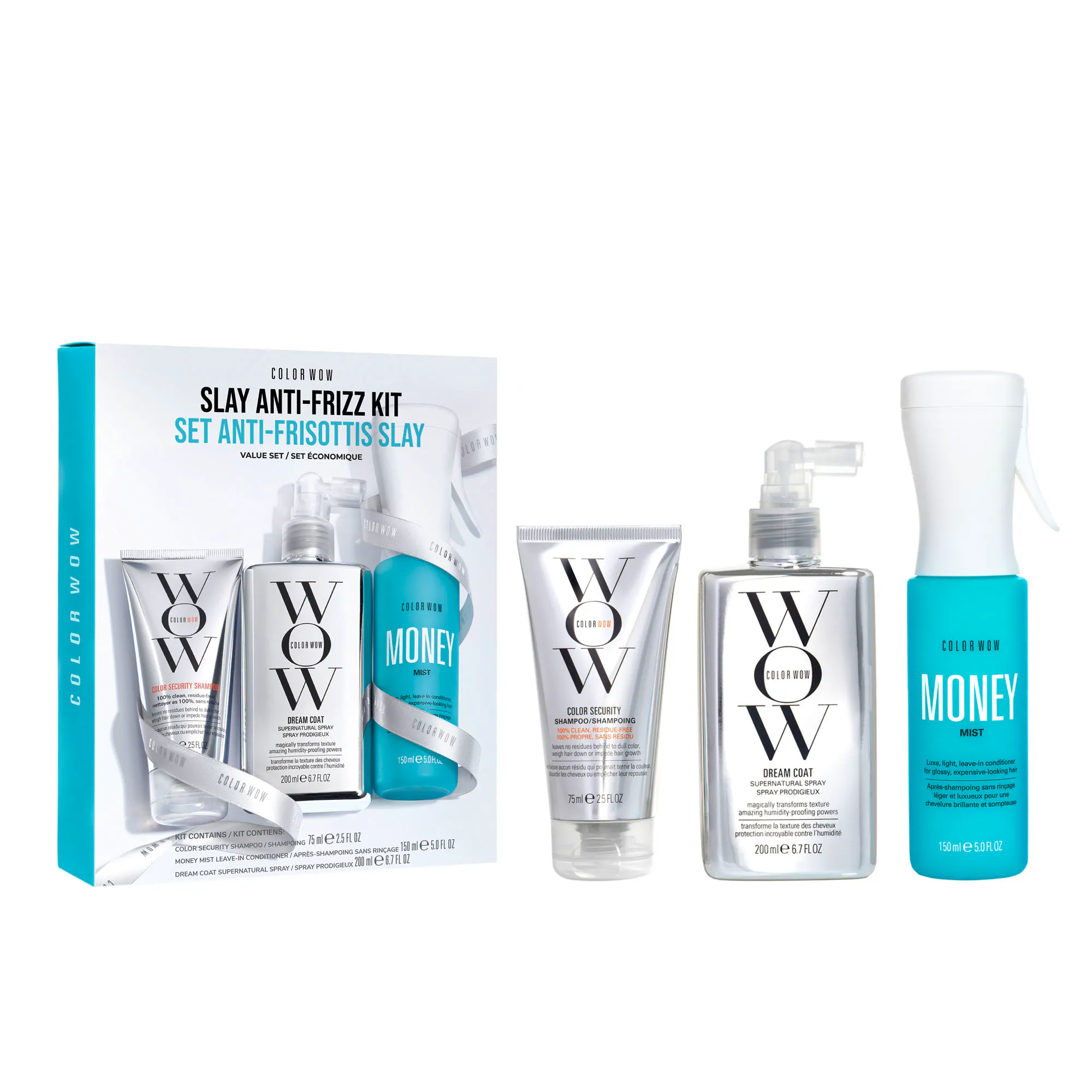 Color WoW Slay Anti Frizz Kit Gift Set 150 ml + 200 ml + 75 ml