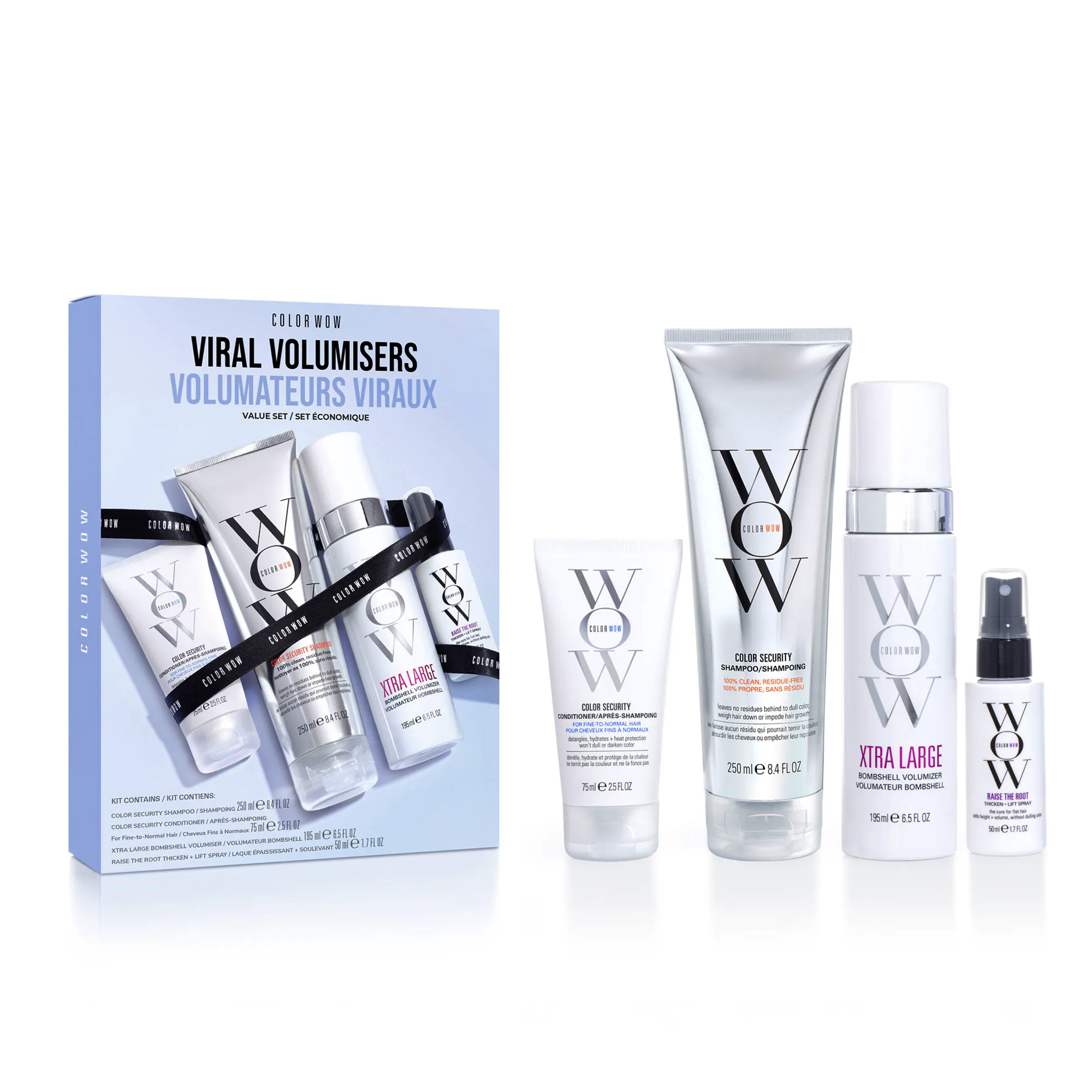 Color WoW Volume kit Gift Set 75 pcs + 50 ml + 250 ml + 200 ml