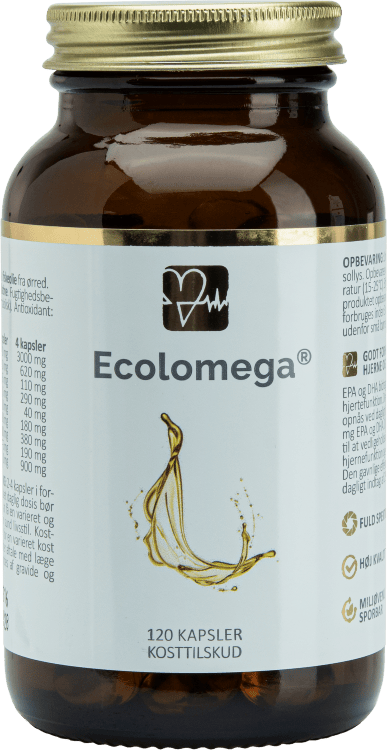 Natur Drogeriet Ecolomega Fiskeolie Kapsler 120 stk