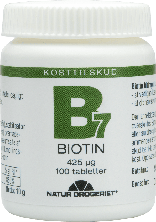Natur Drogeriet Biotin 425 ug 100 stk