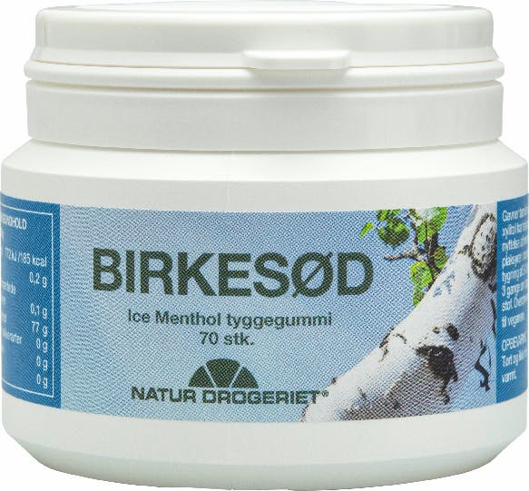 Natur Drogeriet Birkesød Tyggegummi Ice Menthol 70 stk