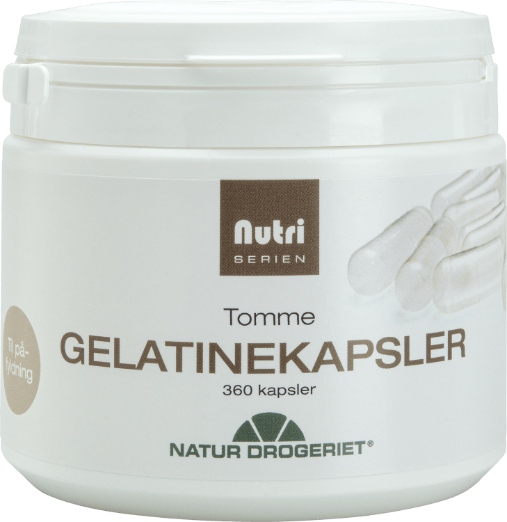 Natur Drogeriet Gelatine Kapsler Tomme 360 stk
