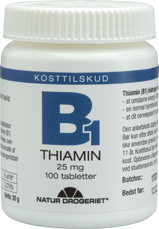 Natur Drogeriet B1 Vitamin 25 mg 100 stk