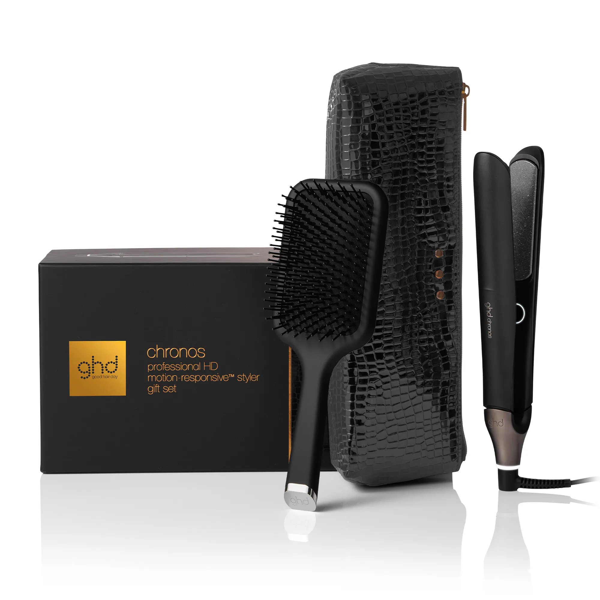 ghd Chronos Hair Straightener Gift Set 3 st