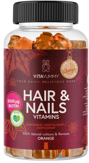 VitaYummy Hair & Nails Christmas Orange 60 stk