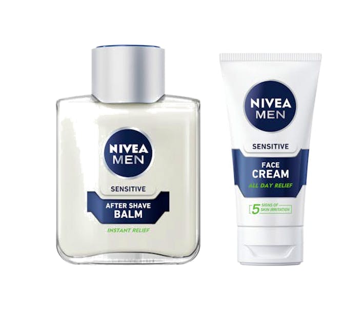 NIVEA Men Sensitive Face Creme & Sensitive After Balm 75 ml + 100 ml